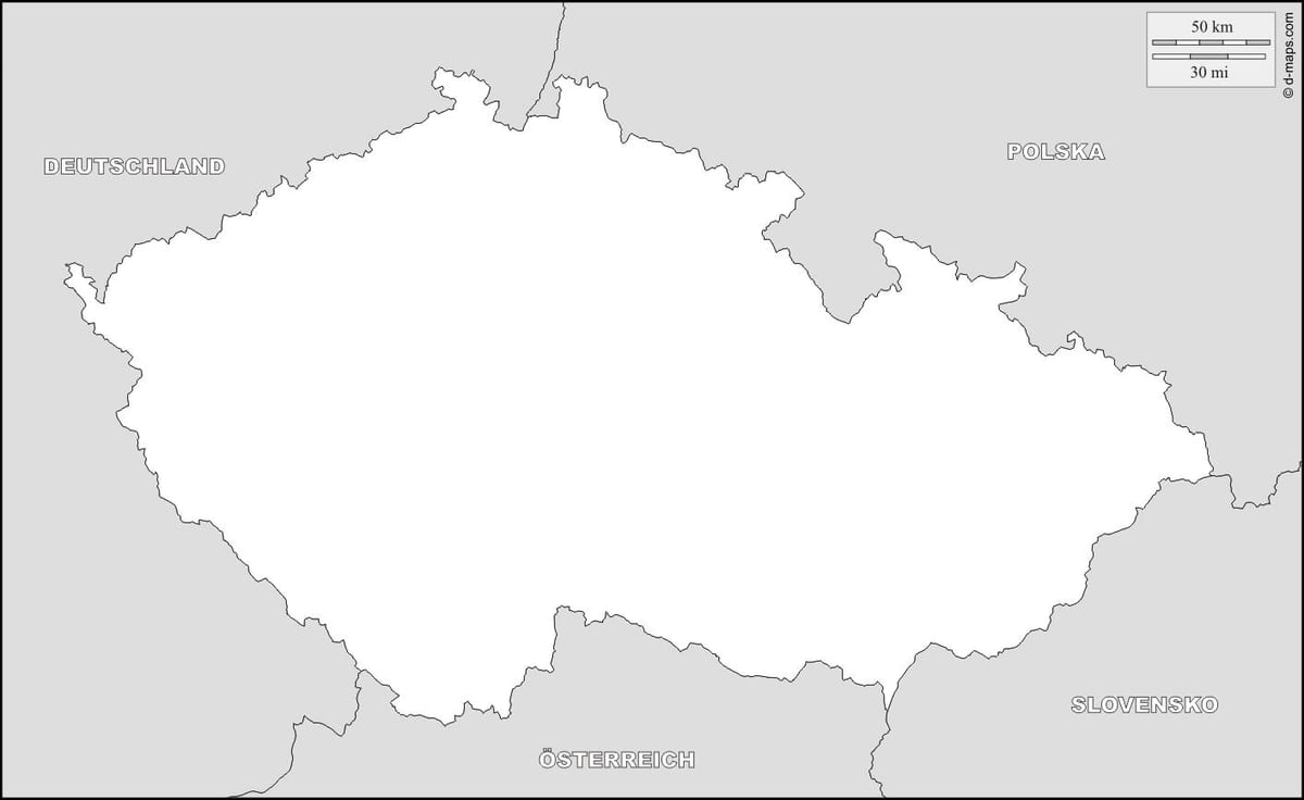 Tsjechië overzichtskaart
