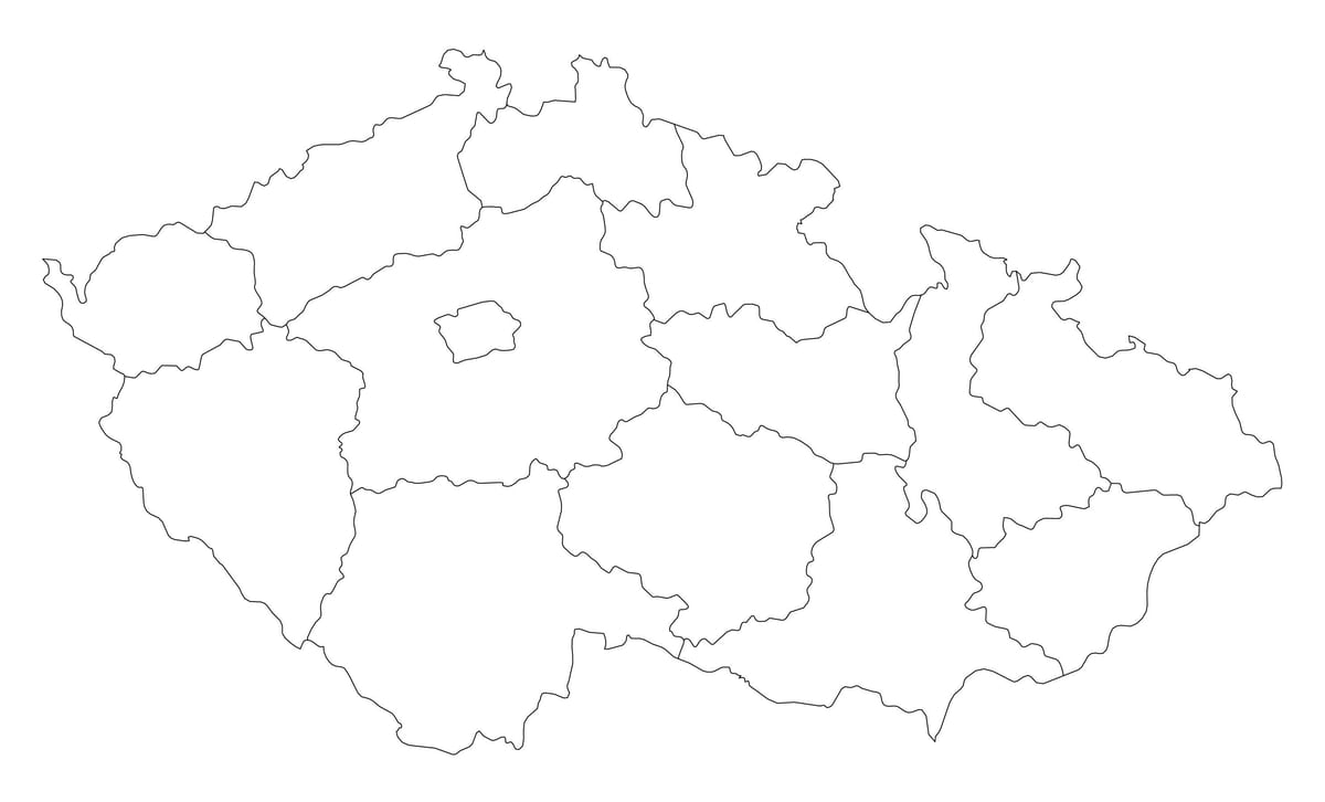 Tsjechische republiek vector kaart
