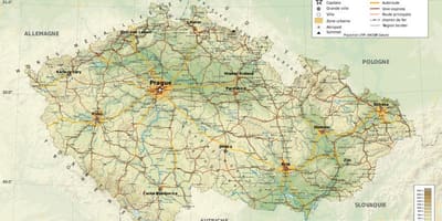 Tsjechië geografische kaart
